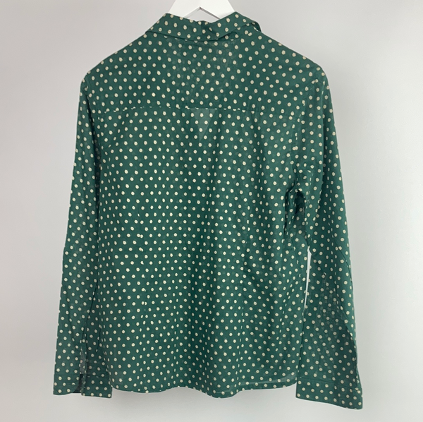 SEASALT green spot blouse size 12