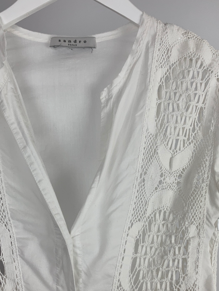 Sandro cotton lace mini dress size 10