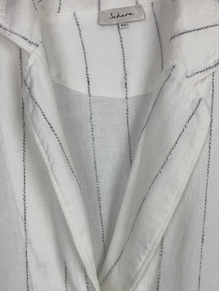 Sahara linen white stripe jacket size m/L