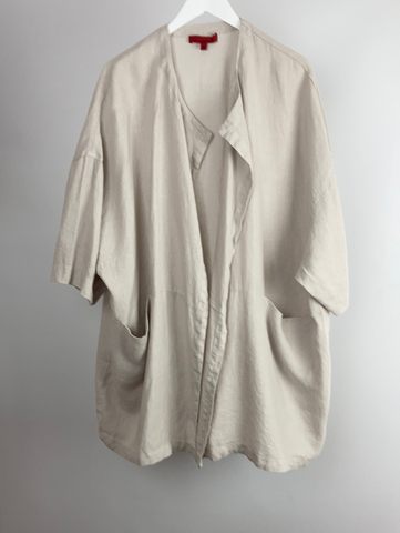 Vetono stone linen jacket size 3 (uk14-18)
