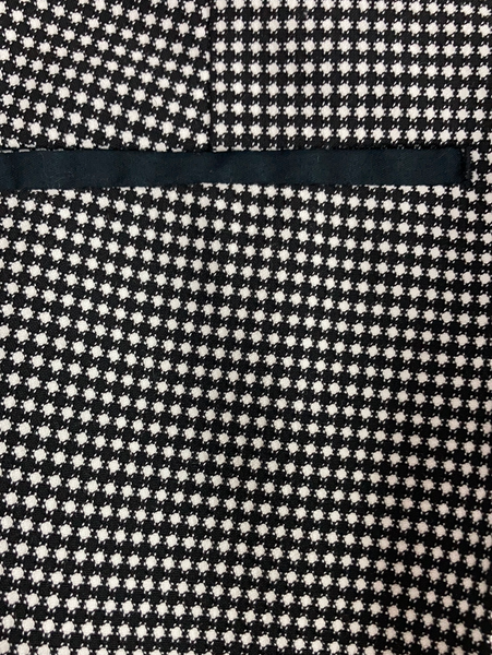 Benetton black and white check trousers size uk14