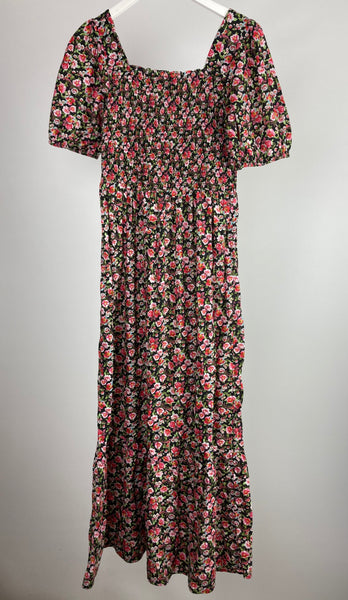 Cotton floral maxi dress size xs (uk 8-10)