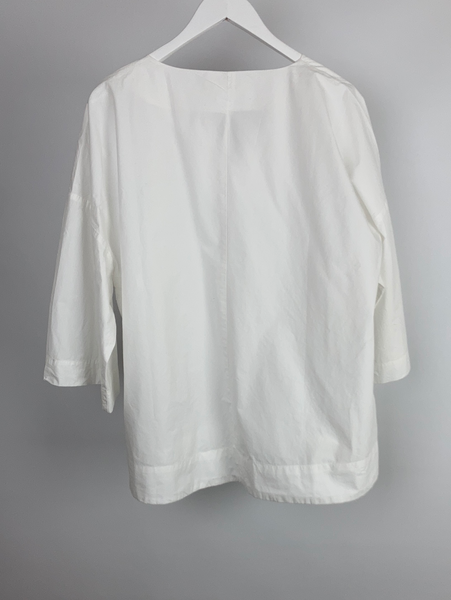 Two Danes cotton white top size L