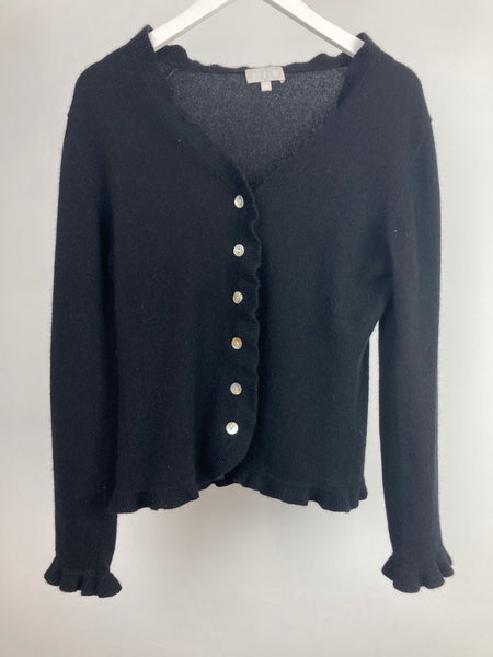 Black cashmere cardigan size uk12/14