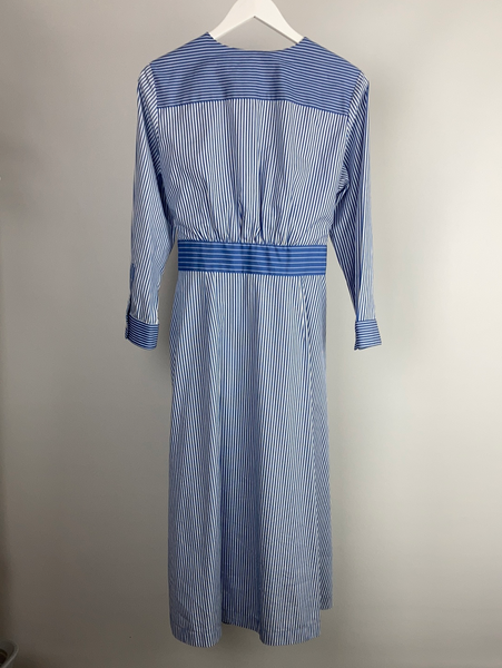L.k.Bennett blue/white cotton dress size14