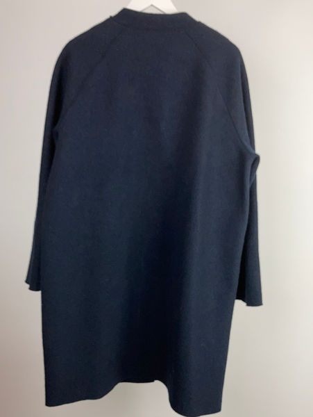 Cos boiled wool navy coat size44(uk18)