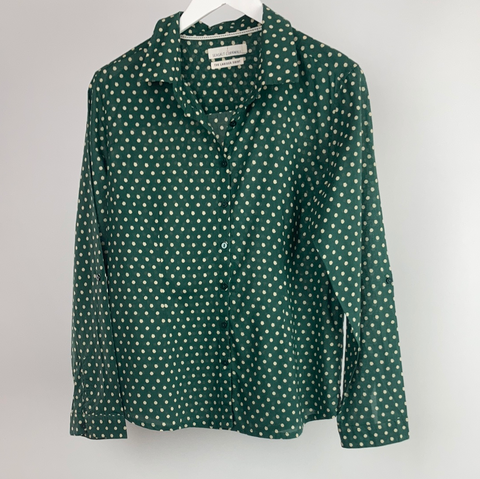SEASALT green spot blouse size 12