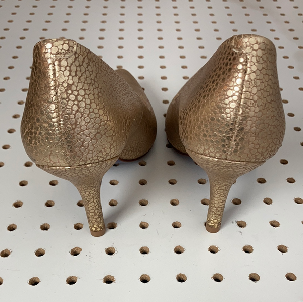 Miezko gold leather heels size 39