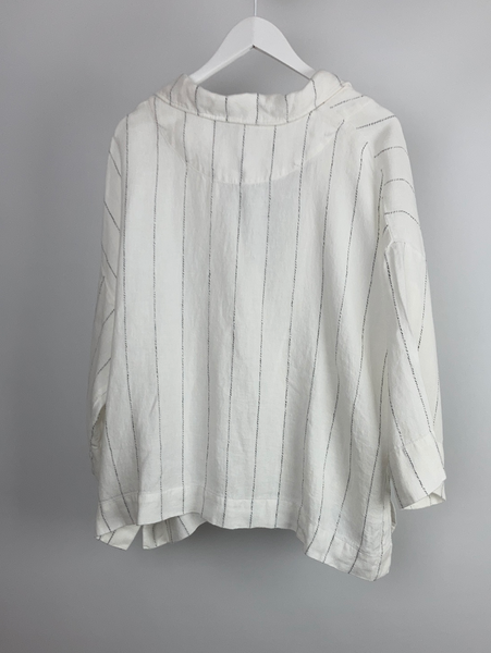 Sahara linen white stripe jacket size m/L