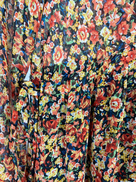 Urban outfitters floral maxi  lined dress size xs