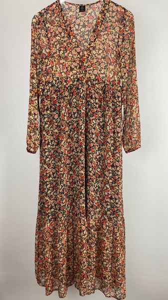 Urban outfitters floral maxi  lined dress size xs