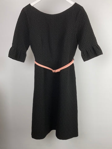 Orla kiely black textured dress size uk12