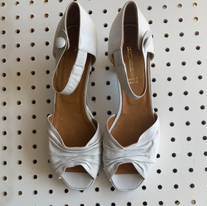 Hobbs white open toe shoes size 39